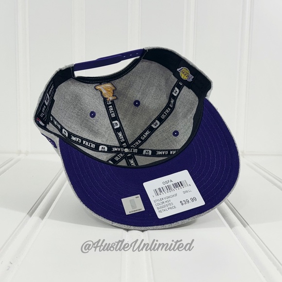 Los Angeles Lakers NBA Ultra Game Grey Snap Back Adjustable Adult Hat Cap - Picture 5 of 6